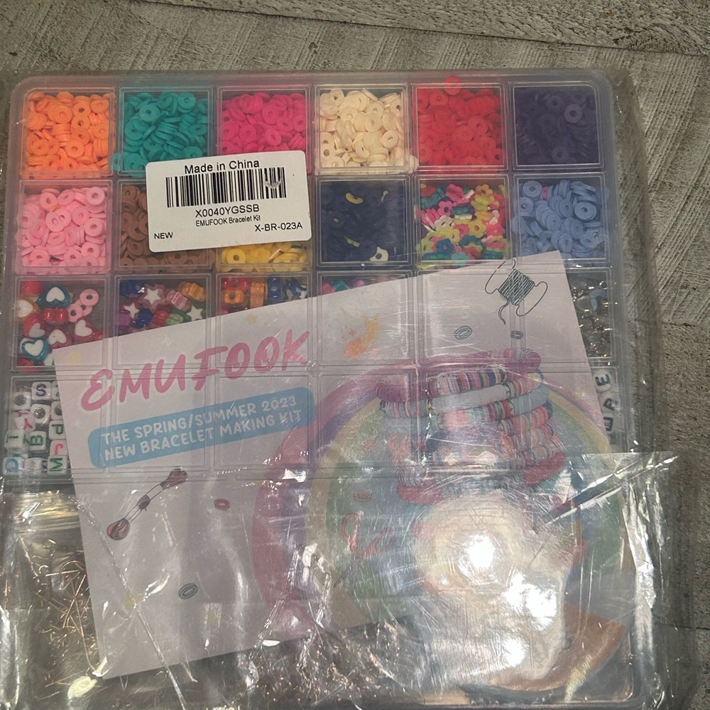 EMUFOOK Bracelet Making Kit - Multicolor Beads